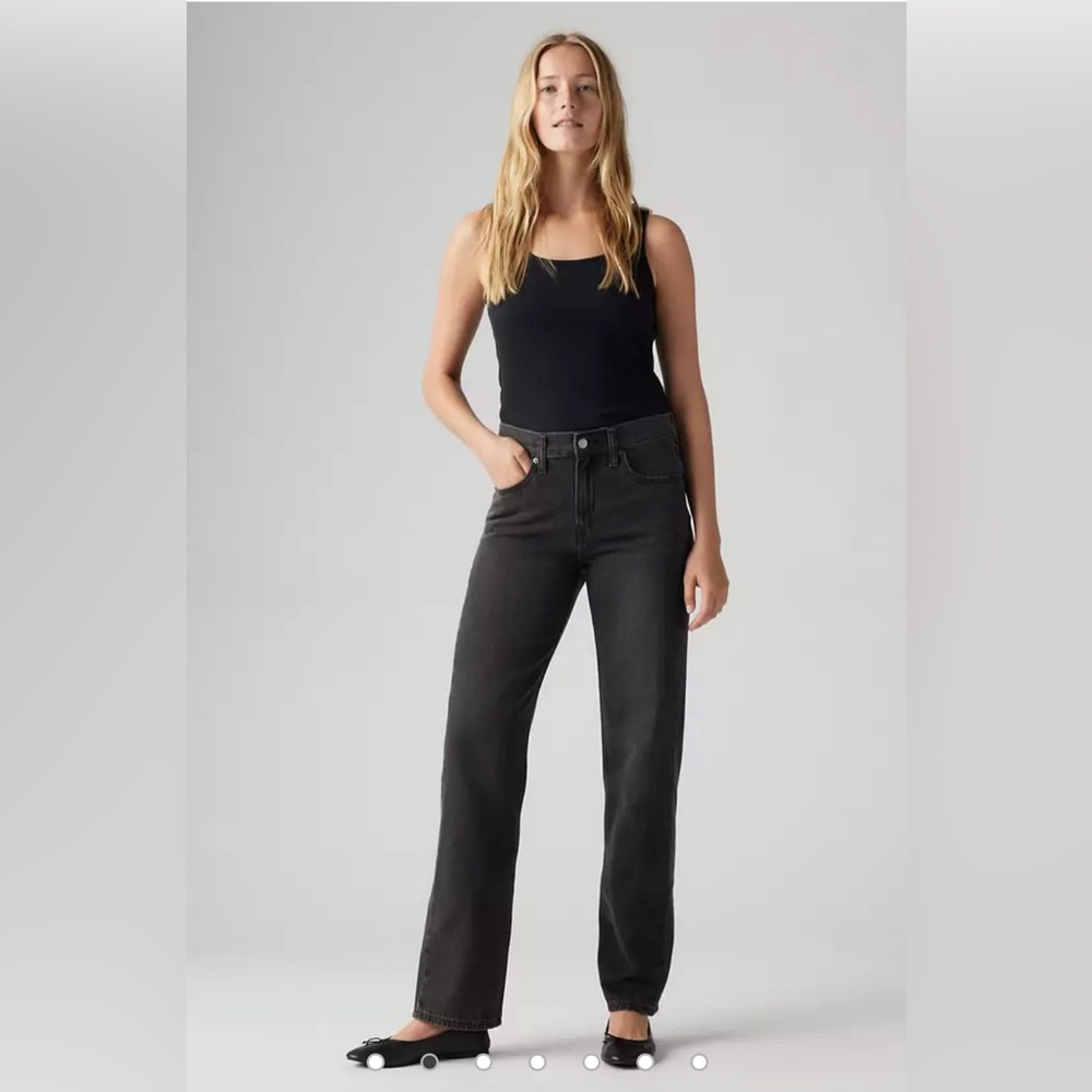 Levi’s Levi jeans Low Pro Straight black wash size 24 womens